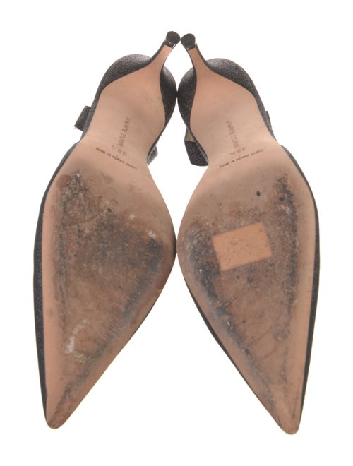 Manolo Blahnik Glitter Glitter Accents Slingback Pumps