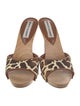 Manolo Blahnik Animal Print Slides