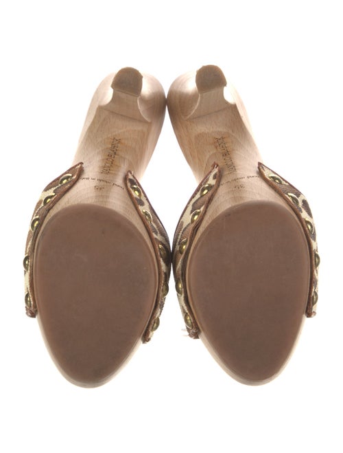 Manolo Blahnik Animal Print Slides