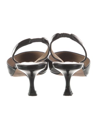 Manolo Blahnik Patent Leather Slingback Pumps