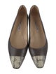 Manolo Blahnik Leather Crystal Embellishments Flats