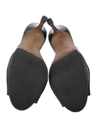 Manolo Blahnik Patent Leather Crystal Embellishments