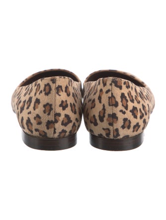 Manolo Blahnik Suede Animal Print Flats