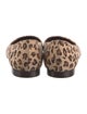 Manolo Blahnik Suede Animal Print Flats