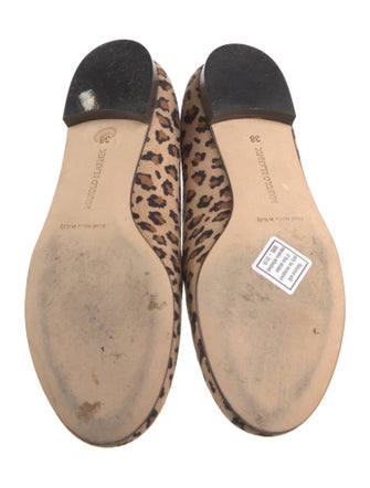 Manolo Blahnik Suede Animal Print Flats