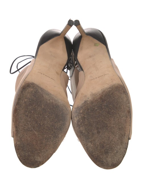 Manolo Blahnik Leather Colorblock Pattern Boots