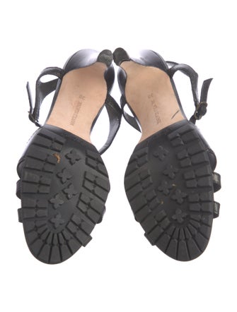 Manolo Blahnik Leather T-Strap Pumps