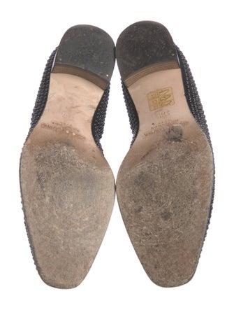 Manolo Blahnik Suede Beaded Accents Oxfords