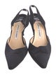 Manolo Blahnik Satin Slingback Pumps
