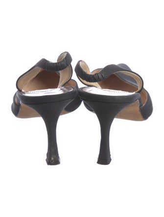 Manolo Blahnik Satin Slingback Pumps