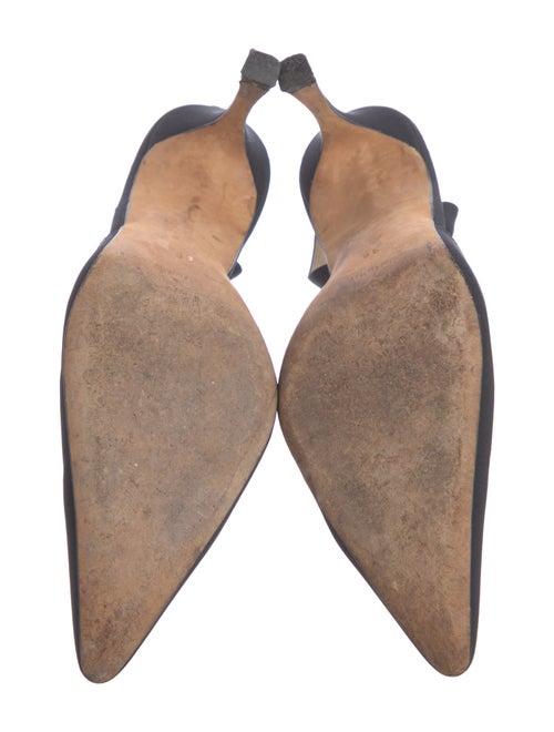 Manolo Blahnik Satin Slingback Pumps