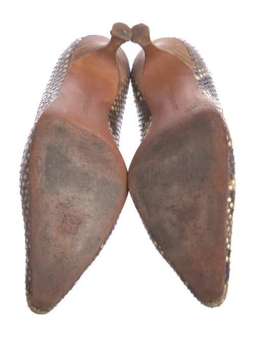 Manolo Blahnik Snakeskin Animal Print Pumps