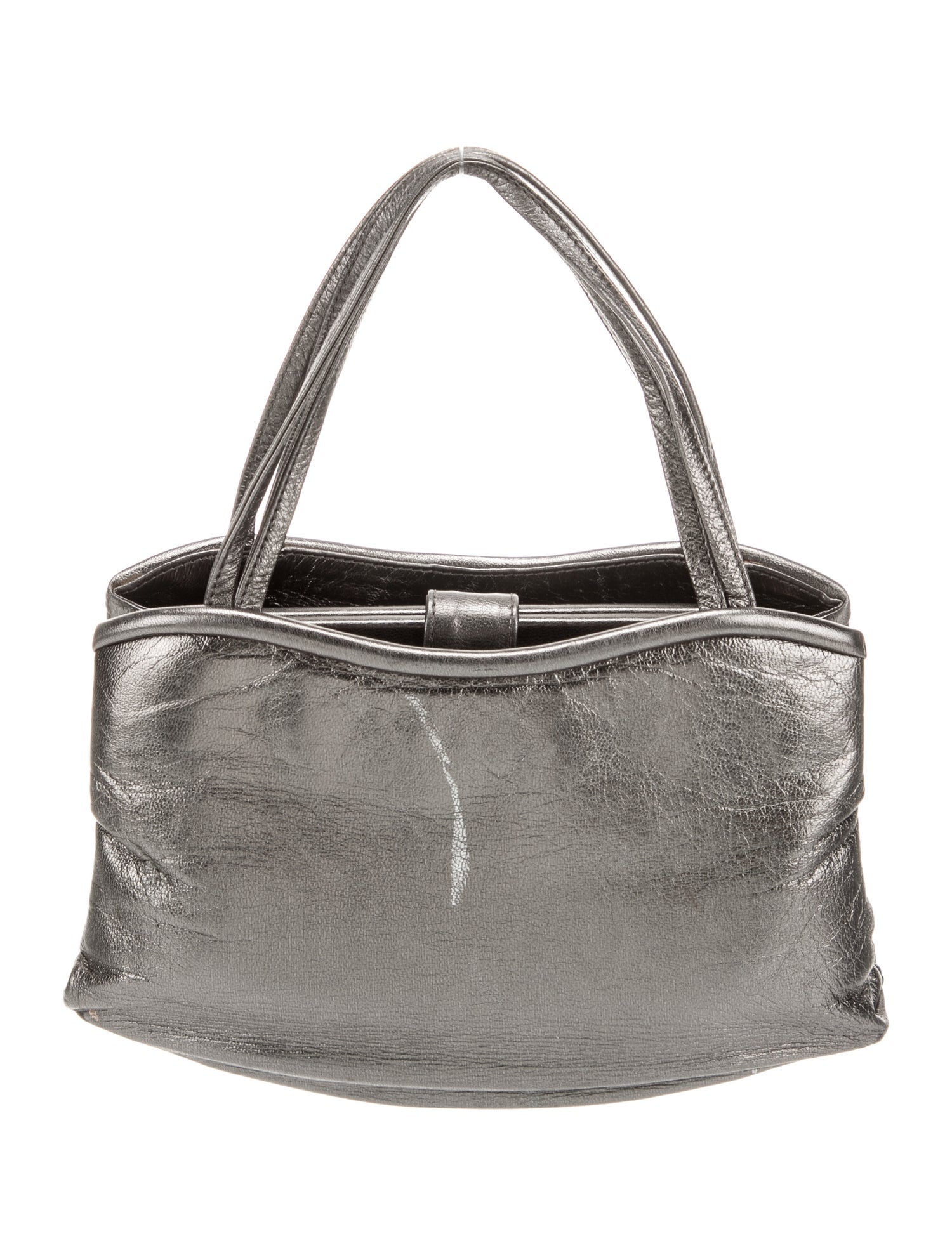 Manolo Blahnik Leather Top Handle Bag