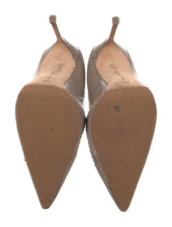 Manolo Blahnik Snakeskin Animal Print Pumps