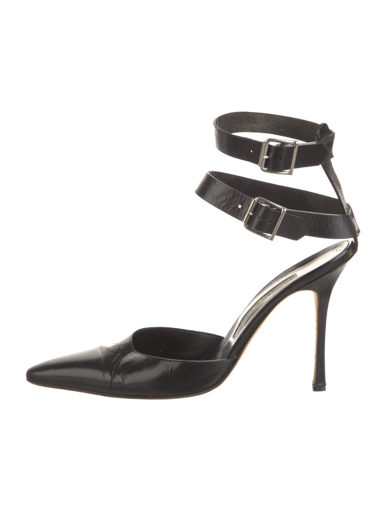 Manolo Blahnik Leather D'Orsay Pumps