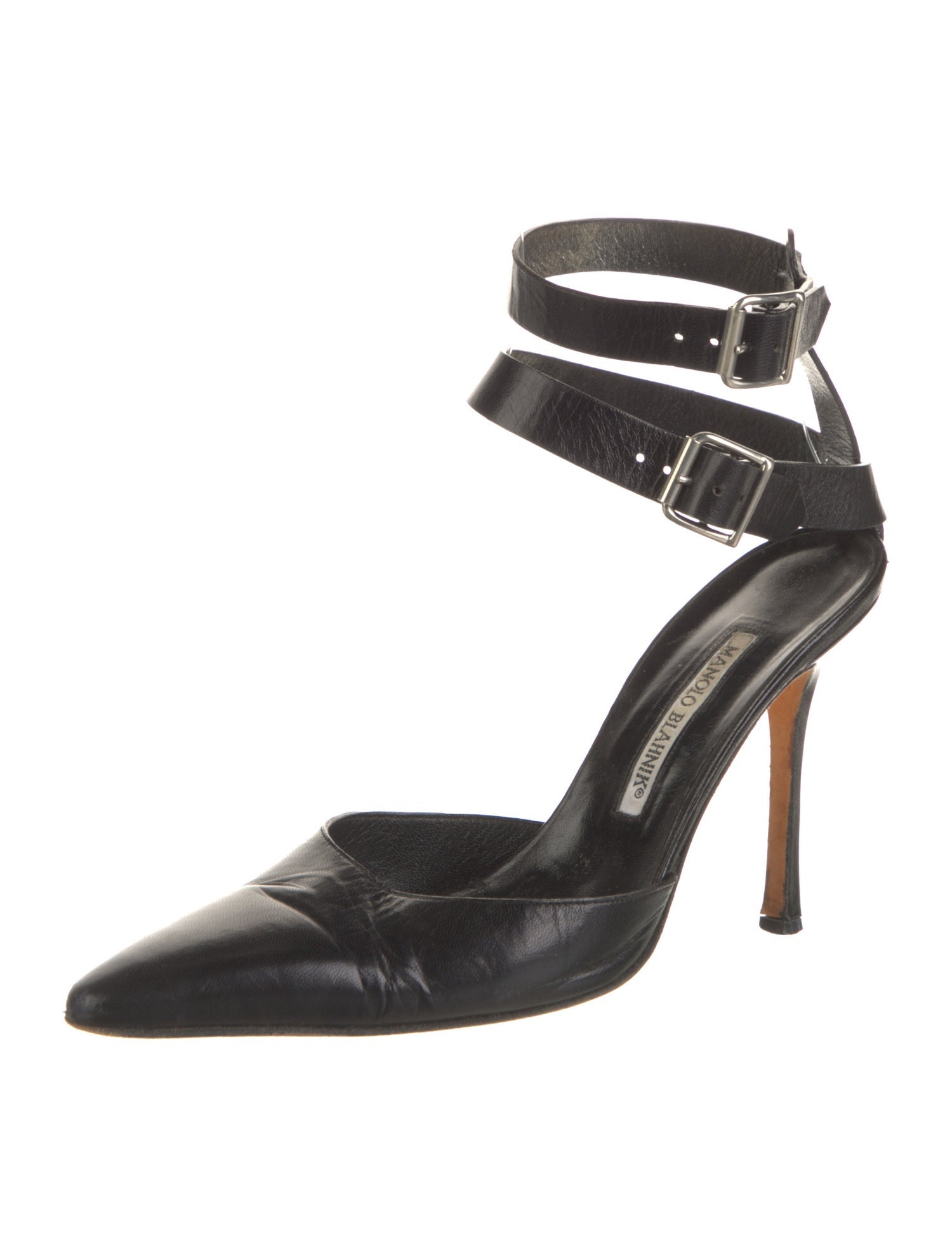 Manolo Blahnik Leather D'Orsay Pumps