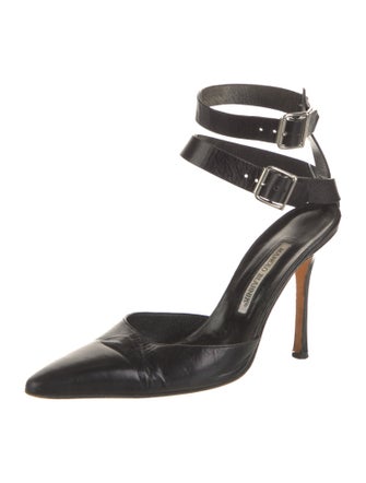 Manolo Blahnik Leather D'Orsay Pumps