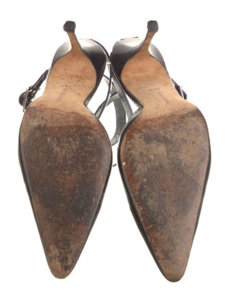 Manolo Blahnik Leather D'Orsay Pumps