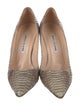 Manolo Blahnik Snakeskin Animal Print Pumps