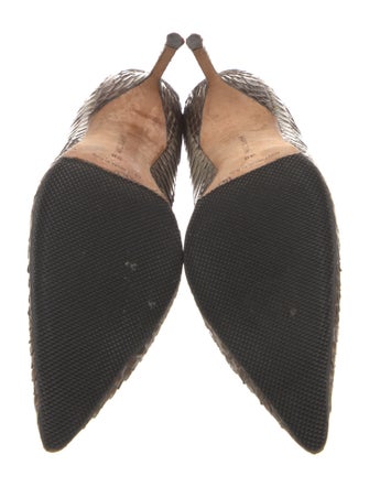 Manolo Blahnik Snakeskin Animal Print Pumps