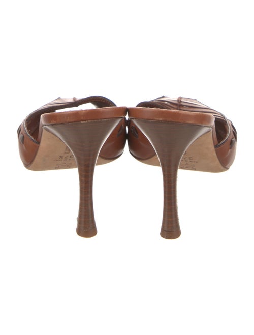 Manolo Blahnik Leather Slides