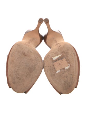 Manolo Blahnik Leather Slides