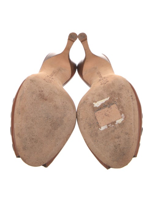 Manolo Blahnik Leather Slides