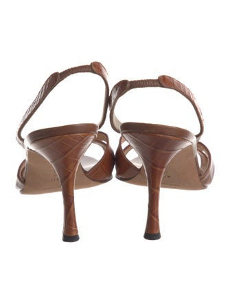 Manolo Blahnik Leather Slingback Sandals