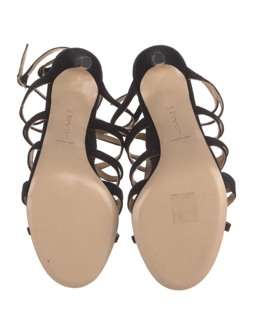 Manolo Blahnik Suede Cutout Accent Gladiator Sandals