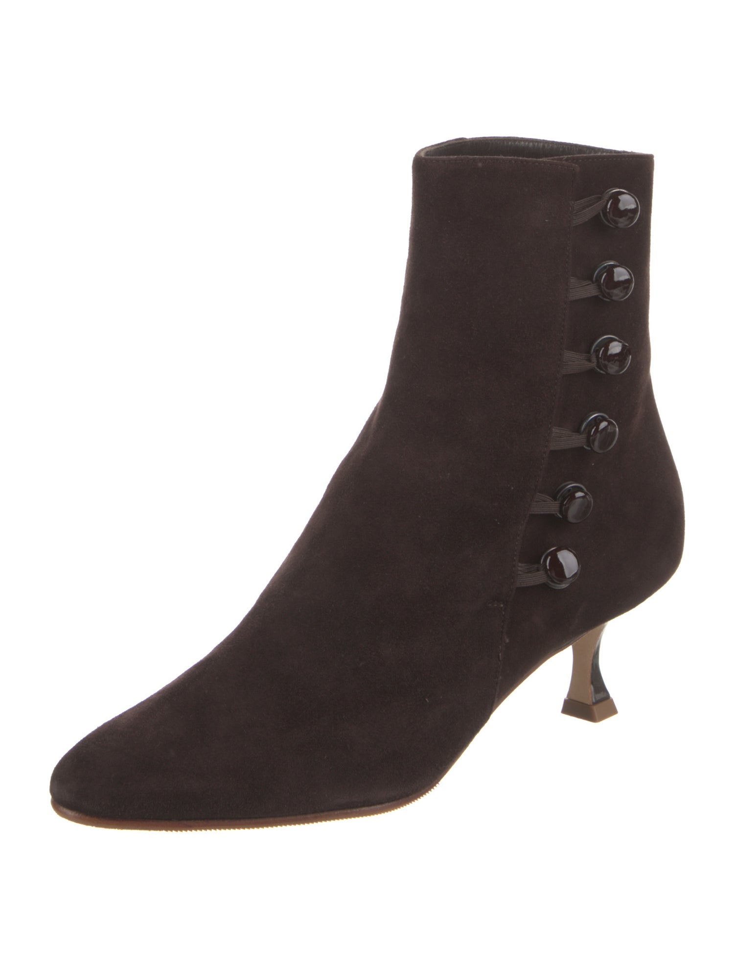 Manolo Blahnik Suede Lace-Up Boots