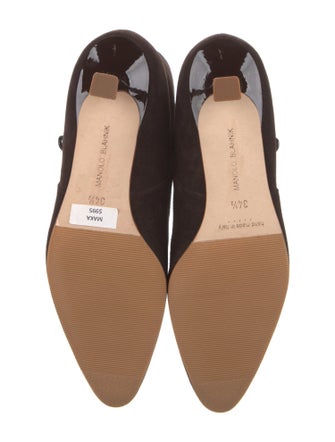 Manolo Blahnik Suede Lace-Up Boots