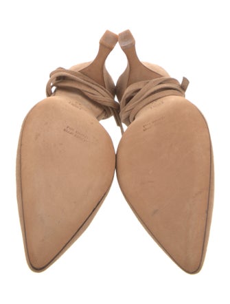 Manolo Blahnik Suede D'Orsay Pumps