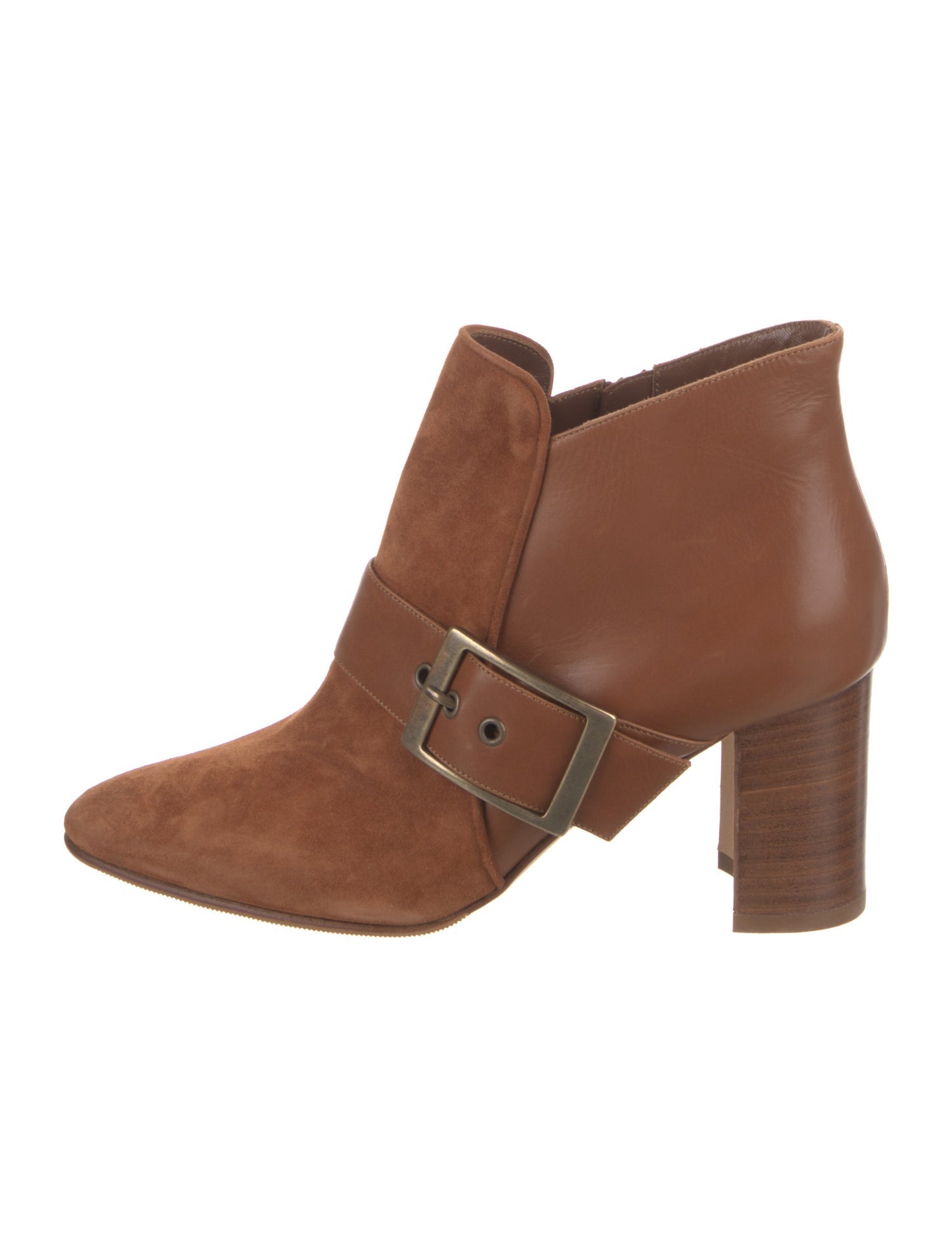 Manolo Blahnik Leather Leather Trim Embellishment Boots