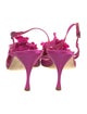 Manolo Blahnik Satin Slingback Sandals