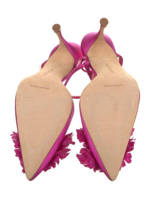 Manolo Blahnik Satin Slingback Sandals