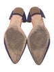 Manolo Blahnik Suede Printed D'Orsay Flats
