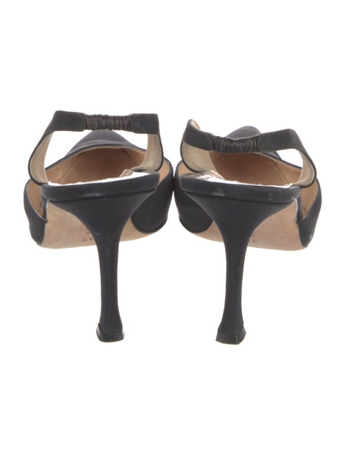 Manolo Blahnik Satin Slingback Pumps