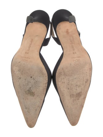 Manolo Blahnik Satin Slingback Pumps