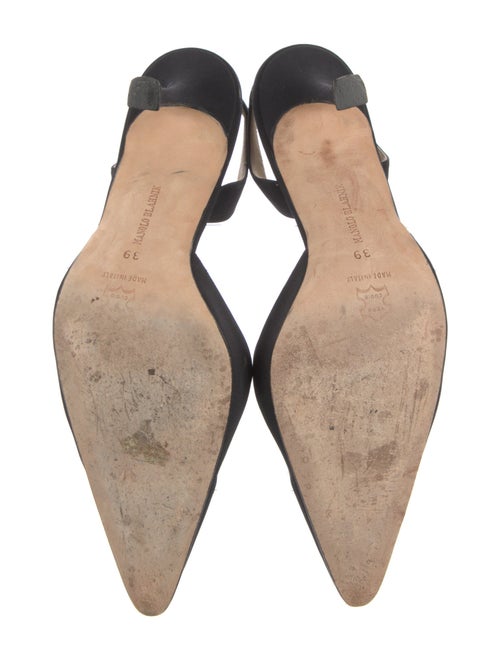 Manolo Blahnik Satin Slingback Pumps