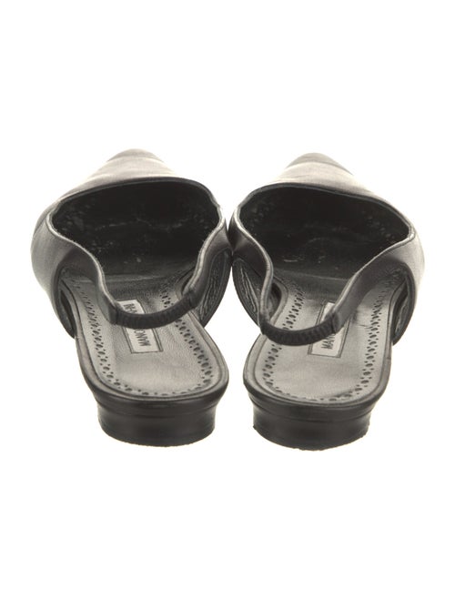 Manolo Blahnik Leather Slingback Flats