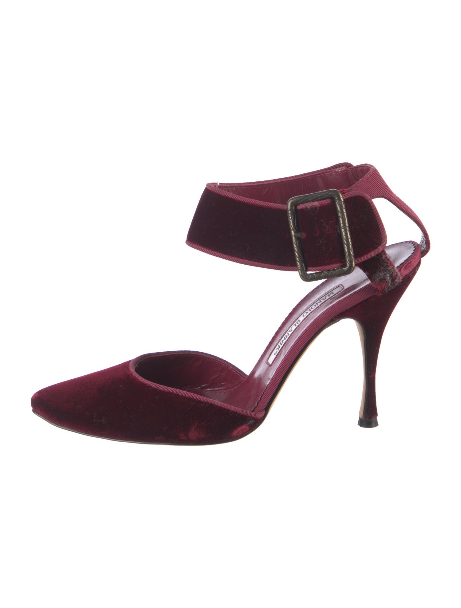 Manolo Blahnik Velvet D'Orsay Pumps