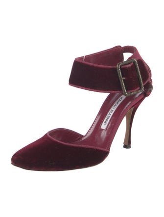 Manolo Blahnik Velvet D'Orsay Pumps