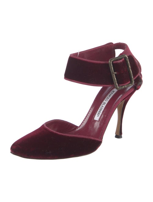 Manolo Blahnik Velvet D'Orsay Pumps
