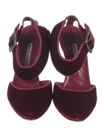 Manolo Blahnik Velvet D'Orsay Pumps