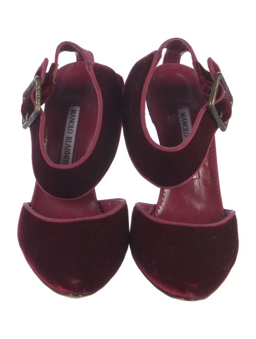 Manolo Blahnik Velvet D'Orsay Pumps
