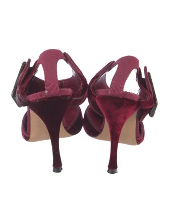 Manolo Blahnik Velvet D'Orsay Pumps