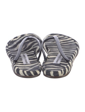 Manolo Blahnik Printed Slides