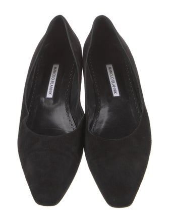 Manolo Blahnik Suede Flats
