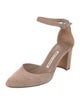 Manolo Blahnik Suede D'Orsay Pumps