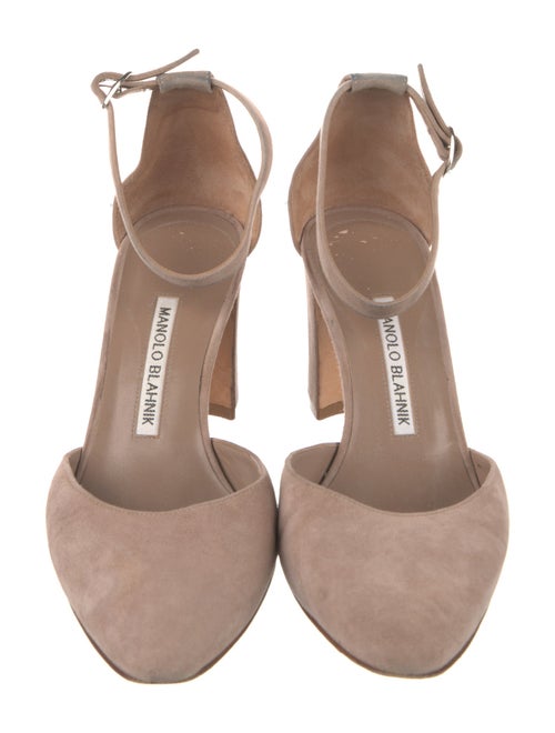Manolo Blahnik Suede D'Orsay Pumps